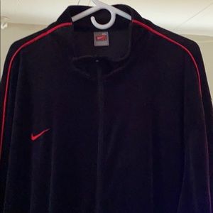 Nike velour zip up track jacket